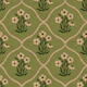 Olive Green Floral Vine Lattice