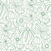 Funky Floral - Green wallpaper