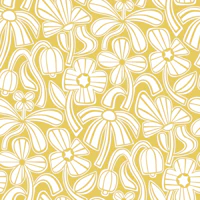 Funky Floral - Yellow inverted wallpaper