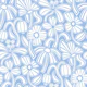 Funky Floral - Blue inverted