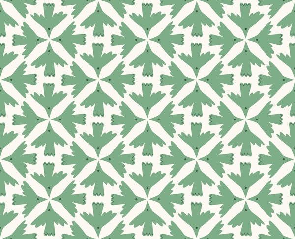 Birds in Flight - green