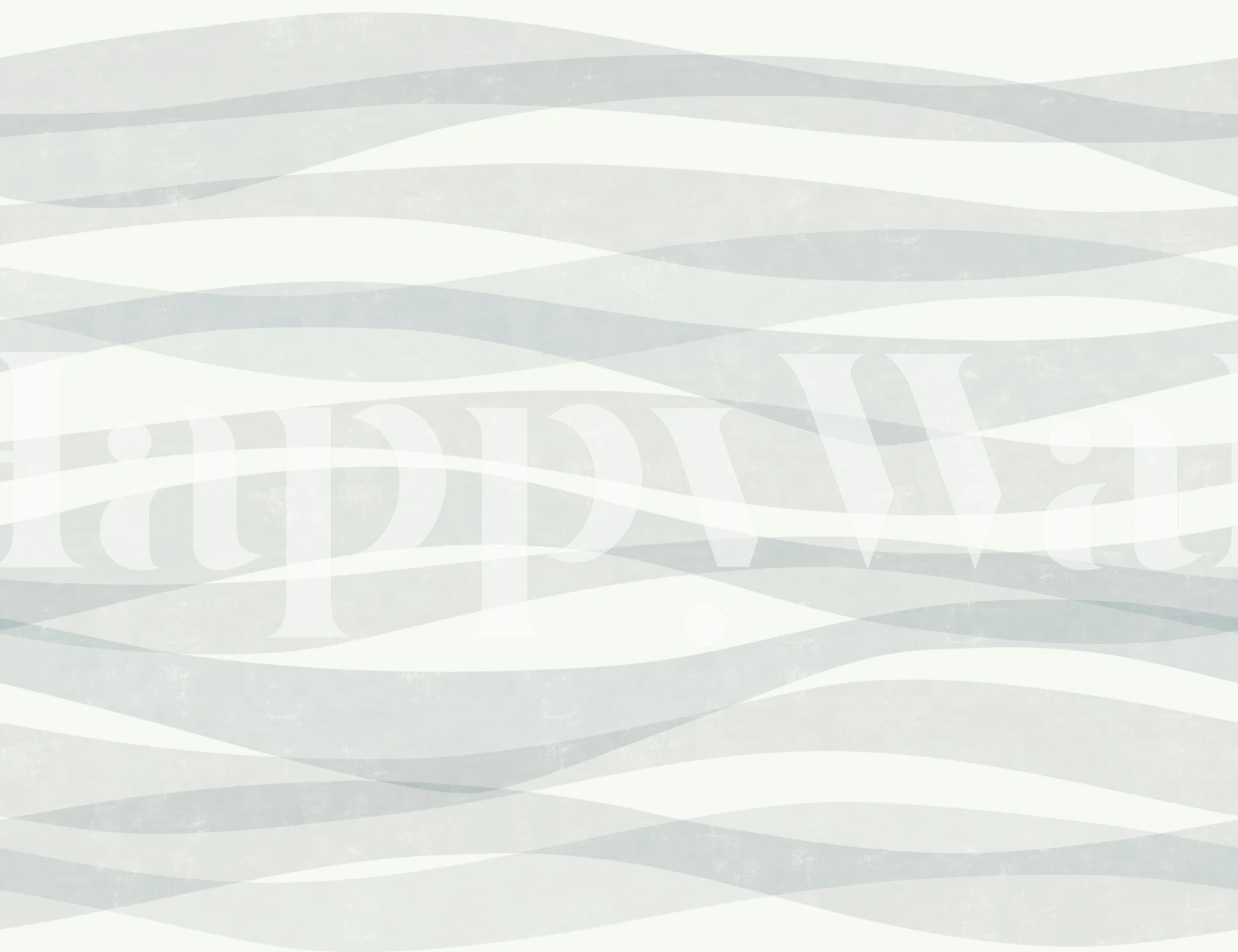 Grey layered wave wallpaper in a neutral room