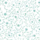 Soft Mint Green Botanical Floral Vine