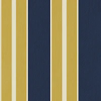 Sintra Wool Stripe in Navy Gold tapet