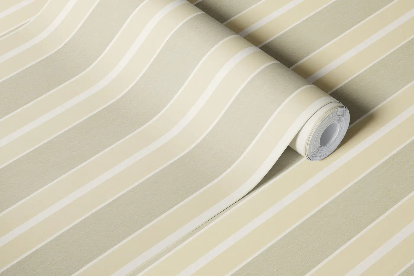 Sintra Wool Stripe in Oatmeal wallpaper roll
