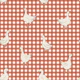 Rustic Goose on Terracotta Rust Gingham