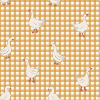 Country Goose on Golden Yellow Gingham tapeet