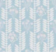 Powder blue wildflowers in leafy stripes