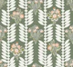 Sage green lattice with wildflowers