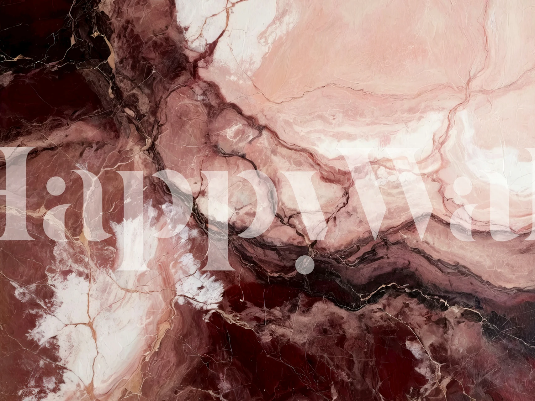 Blush pink marble wallpaper in a modern room