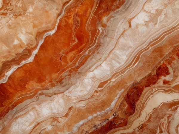 Terracotta marble stone layers