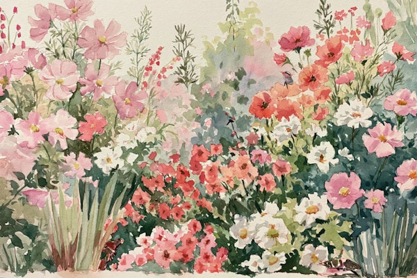 Blush Pink Wildflower Garden