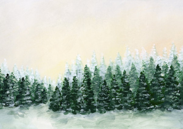 Sage Green Pine Forest