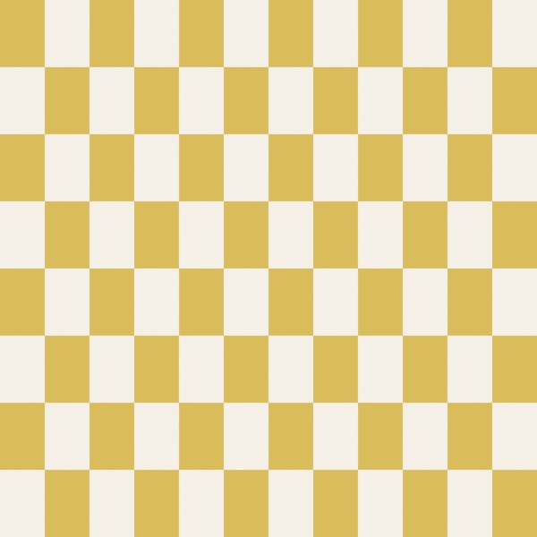 Ivory And Mustard Yellow Checks
