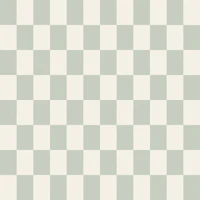 Ivory Sage Green Large Checker Pattern tapeta