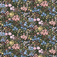 Soft Pastel Wildflowers Meadow Blush Dark wallpaper
