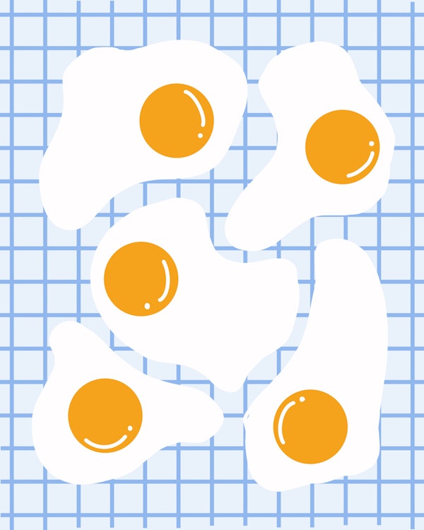 Fried Egg Breakfast Art