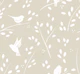 Warm beige bird silhouettes and leaves
