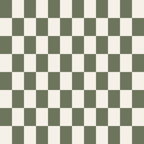 Ivory Olive Checkered Grid