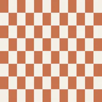 Terracotta Ivory Large Checkered Grid tapeet