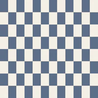Ivory Slate Blue Gingham Squares tapeet