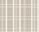 Taupe and ivory windowpane plaid