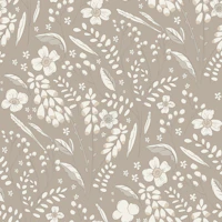 Wildflower Sprigs & Florals - Taupe tapet