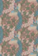 Fig and Peacock in Pink Blue Green Beige