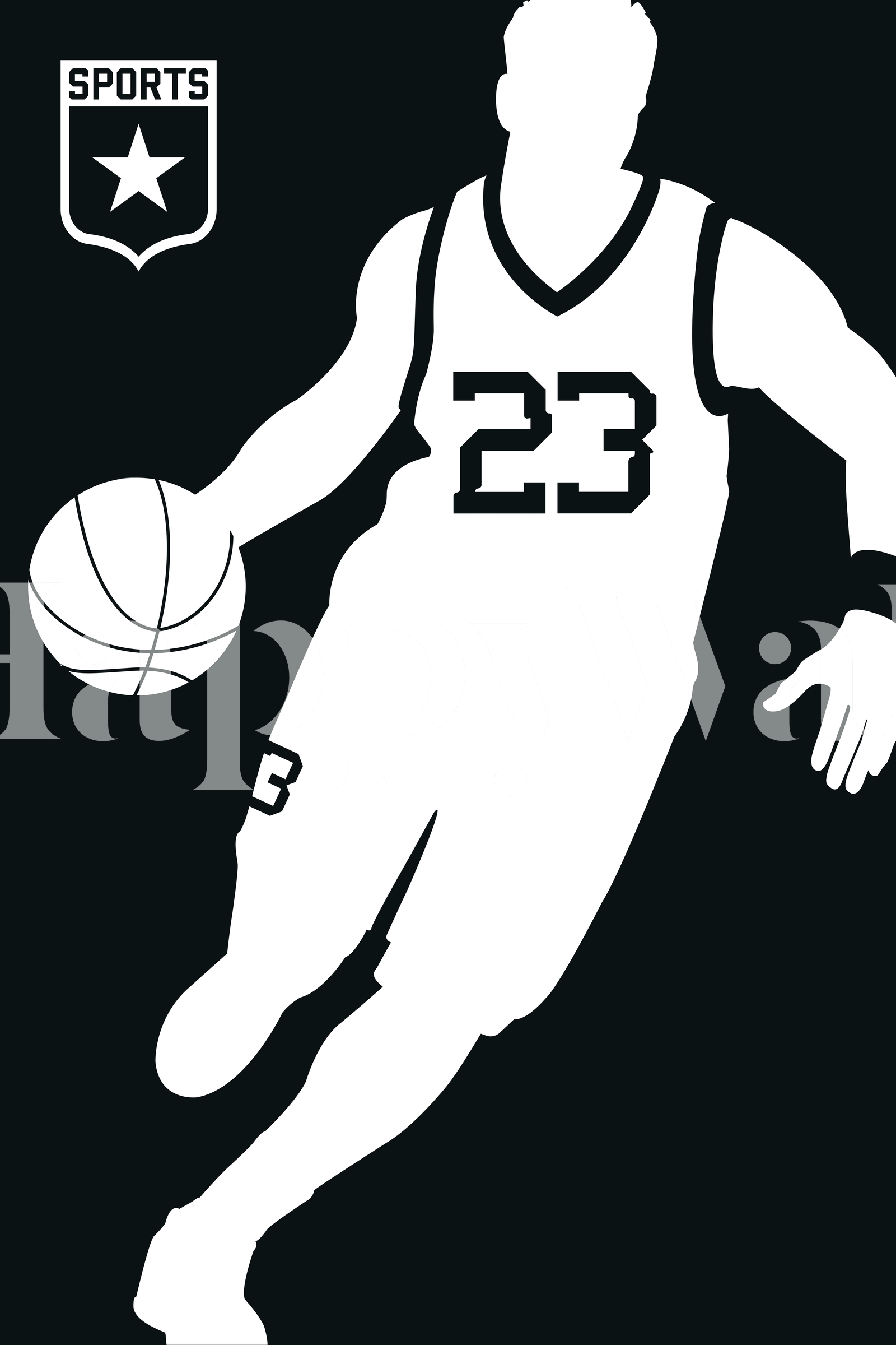 Buy Basketball Black Wallpaper Online Happywall