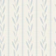 Pale Blue Leaves with Pinstripes on Ivory