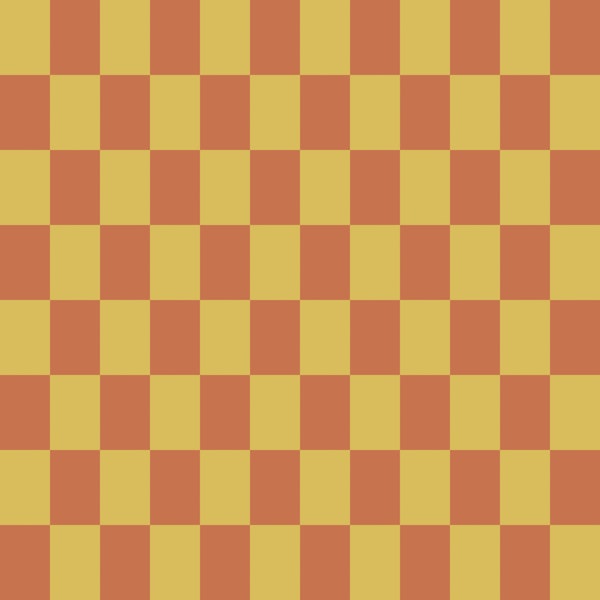 Terracotta and Mustard Big Check Pattern