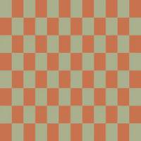 Terracotta And Oliven Green Checkered Grid tapet