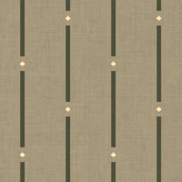 Scandi Linen Stripes - Taupe & Green wallpaper
