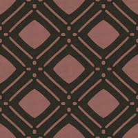 Dusty rose diamond lattice grid behang