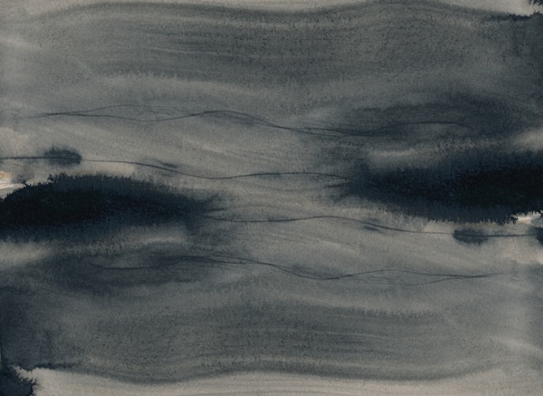 Charcoal gray watercolor waves