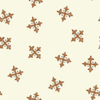 Ivory Background Rust Cross Motifs tapeta