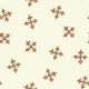 Ivory Background Rust Cross Motifs