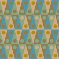 Backgammon Retro Mod Geometric Dots Mint Blue papiers peint