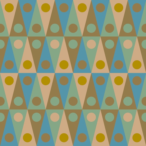 Backgammon Retro Mod Geometric Dots Mint Blue