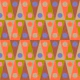Backgammon Retro Mod Geometric Dots Orange