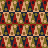Backgammon Retro Mod Geometric Dots Burgundy papiers peint