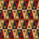Backgammon Retro Mod Geometric Dots Burgundy