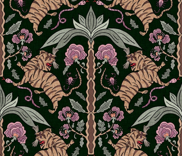 Jungle Tiger Damask