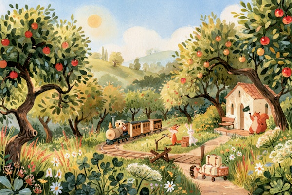 Woodland Friends Nursery Train And Garden