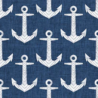 Anchors Navy blue white tapet