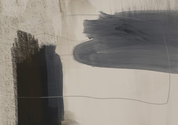 Brushed Silence - Blue-Grey-Abstract