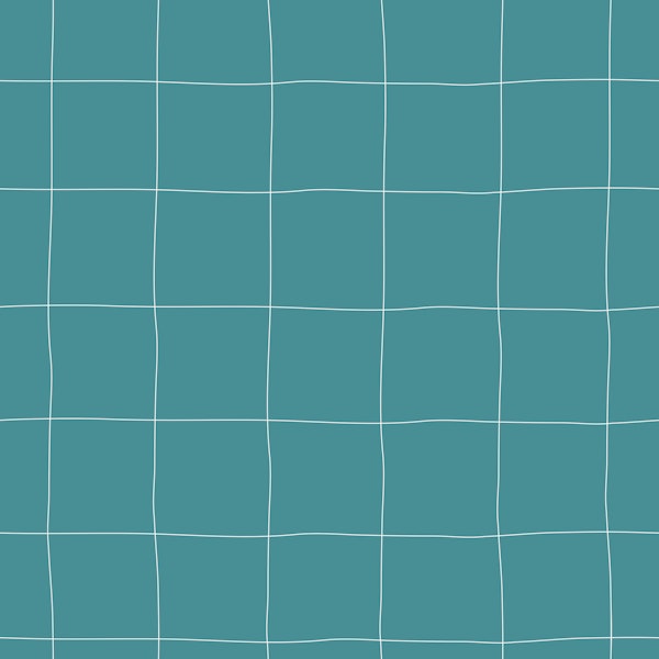 Teal Thin Line Checker Grid
