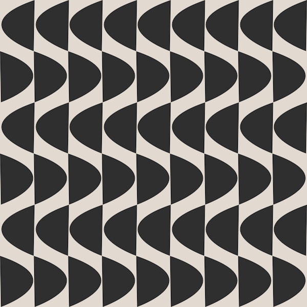Black and Ivory Retro Geometric