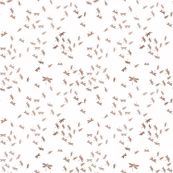 Dragonflies taupe mocha mousse brown