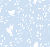 Farmhouse Blue Winter Birds tapeta